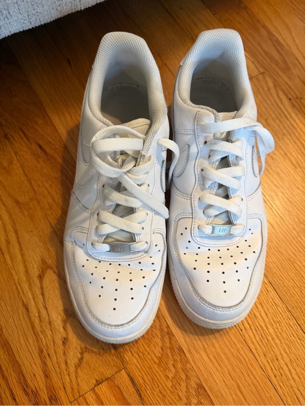 Women’s Air Force 1  White Athletic Sneakers - Classic Lace-Up Comfort